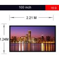 100 16:9 PVC Fabric Projector Screen Material 4 Home Theatre Conference Presentation