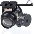 Jeweler Watch Repair 20X Binocular Magnifier Magnifying Loupe Lens LED Light
