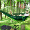 Portable Automatic Quick opening Nylon Hammock with Mosquito Net 290x140cm