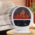 Portable Mini Electric Fan Heater with Simulated Flame