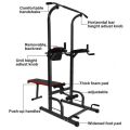 All in One Pull Up Bar Adjustable Tower Dip Station With Bench Bar