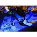 2 led neon tubes  blue  car charger adaptor