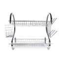 Kitchen Two-Tier Stainless Steel Dish Rack