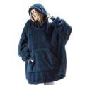 Ultra Plush Blanket Huggle Hoodie Winter Soft Warm Blend Fleece Jacket Sweatshirt Robe