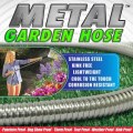 Metal Garden Hose Stainless Steel Flexible Watering Hose Pipe 50FT