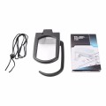 Multifunction Folded Magnifier 3X 2LED Loupe Compact Standing Handheld Hanging Magnifying Glass