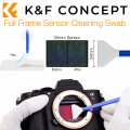 K&F Concept Pack of 10 Swabs for Full Frame Camera Sensors with Cleaning Fluid
