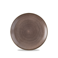 STONECAST RAW - BROWN - COUPE PLATE - 21.7CM (PACK OF 6)