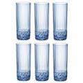 AMERICA '20s - SAPPHIRE BLUE - LONG DRINK 40CL H158MM W68MM (PACK OF 6)