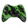 Xbox 360 Controller Shell with Buttons (Green Splatter) - Xbox 360