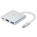 HOCO Hub Type-c to HDMI - USB 3.0 - PD Aluminum Alloy Converter Adapter - Silver