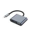 SWEG Gadgets 4-in 1 Hub Type C to PD/4k HDMI/VGA/USB for MacBook/Type C PC