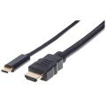 Manhattan USB-C to HDMI Adapter Cable - Converts a DP Alt Mode Signal to an HDMI 4K Output 2 m (6 ft