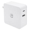 Manhattan Power Delivery Wall Charger - 60 W USB-C Power Delivery Port (up to 60 W) USB-A Chargin...