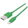 Manhattan iLynk Lightning Cable Type A Male to 8 Pin Male 1m (3 ft.) Green