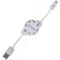 Manhattan iLynk Lightning Cable - A Male / Lightning Connector Male 1m (3 ft.) White Retractable