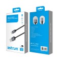 Astrum UT610 USB-A to USB-C Charge &amp; Sync Cable Black