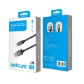 Astrum UT620 USB 3.0-A to USB-C Charge &amp; Sync Cable Black