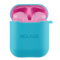 Bounce Buds Series True Wireless Earphones with Silicone Accessories - Pink and Blue