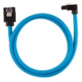 Corsair Premium Sleeved SATA 6Gbps 60cm 90degree Connector Cable Blue