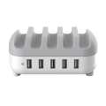 Orico 5 Port Tablet/Smartphone USB Charging Station - Whit