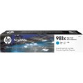 HP 981X PageWide Cyan High Yield Printer Ink Cartridge Original