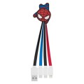 Marvel Spider-man 3-in-1 Charging Cable with Micro USB Lightning and Type-C