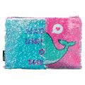 Quest Sequin Narwhale Pencil Case Pink