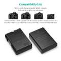RAVPOWER 2x 1000mAh Replacement Batteries for Nikon EN-EL14(A) with Charger Set Black
