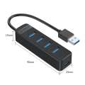 Orico 4 Port USB 3.0 Hub - Black - TWU3-4A-BK-EP