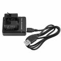 Optodio Replacement Battery (2 Pack) and 2 Channel Charger with USB Cord for GoPro HERO 7/6/5