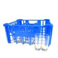 Formosa Blue Plastic Glass Crate