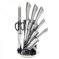 Royalty Line -  8 Pieces Stainless Steel Knife Set With Rotating Stand