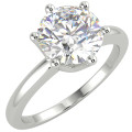 1.51Ct Certified Round Solitaire Diamond Engagement Ring 14K White Gold R104000 GIE Certificate