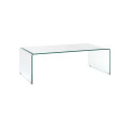 Ghost Glass Coffee Table - Black | Clear One coffee table Shiny transparent glass Tempered glass