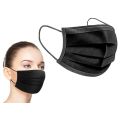 Black 3ply Masks - 50 in a pack