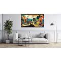 Canvas Wall Art - Canvas Wall Art  Soweto Streets Abstract Painting - B1110