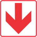 Red Arrow - Directional Sign