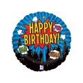 Super Hero Happy Birthday Round Foil Balloon (43cm)