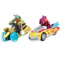 Teenage Mutant Ninja Turtles T-Machines Leo in AT-3 and Fishface in Shell Crusher Diecast Car 2-Pack