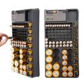 Mountable 98-Battery Organizer with Removable Tester (Holds AA, AAA, C, D, and 9V Batteries) - 499g