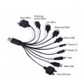USB Multi/Universal Charger Cable 10 in 1  (Black)