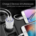 Dual USB Car Cigarette Lighter Fast Charger QC3.0 Quick Charge 3.1A with LED Light
