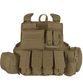 Molle Tactical Jacket with Pouches - Black / Olive Drab Size: Small - XL (adjustable) - Dos Group