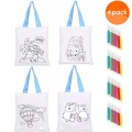 Kids Colouring Bag with a Set of Colouring Pencils - 4 Pack