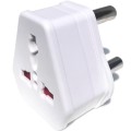 European USA UK Multi Plug to South African Power Converter - White - 3 pack