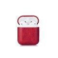 Protective Leather Cover for Apple AirPods Charging Case (PU Leather) Red