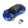 USB 2.4G 1600dpi 3D Optical Wireless Car-Shaped Mouse Royal Blue