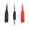 3.5mm Aux Audio Splitter M-2F (1 mic- 1 headphone) - 2 Pack