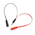 3.5mm Aux Audio Splitter M-2F (1 mic- 1 headphone) - 2 Pack